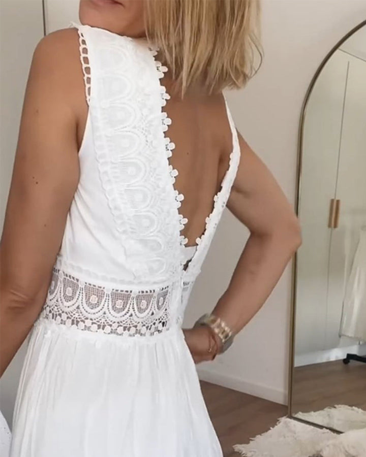 Tadhgán | V-Neck Lace Camisole Dress