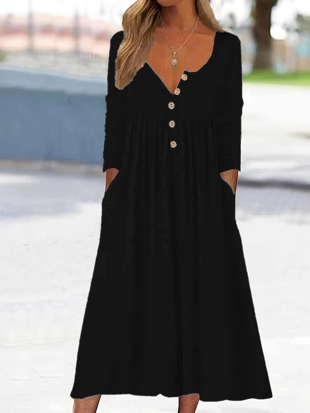 Caoimhe | Button-Front Midi Dress