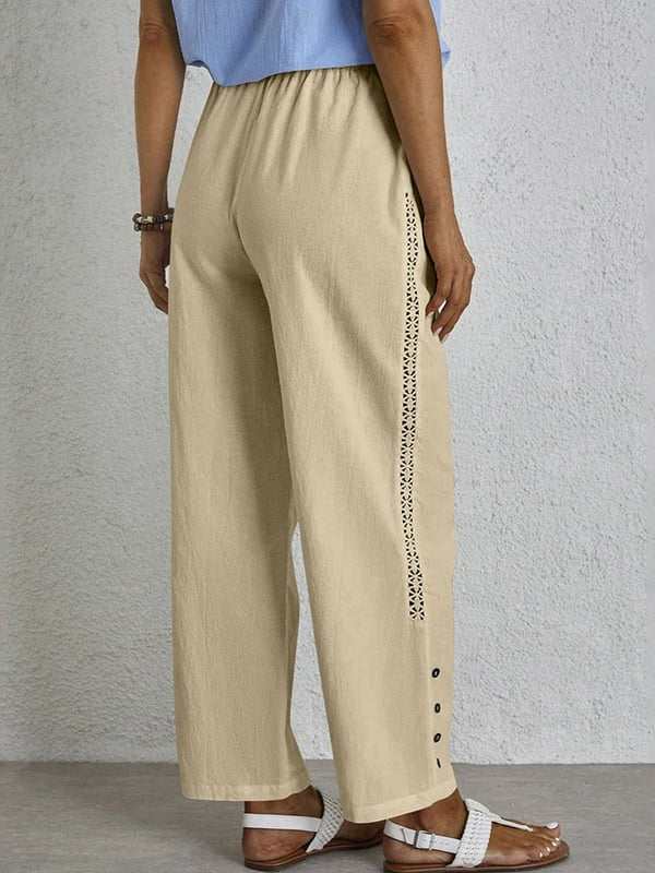 Nuala | Relaxed Button-Detail Trousers