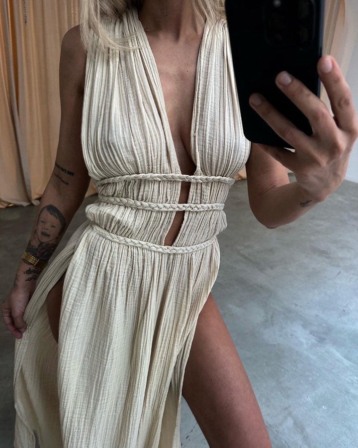 Peig | Textured Slit Dress