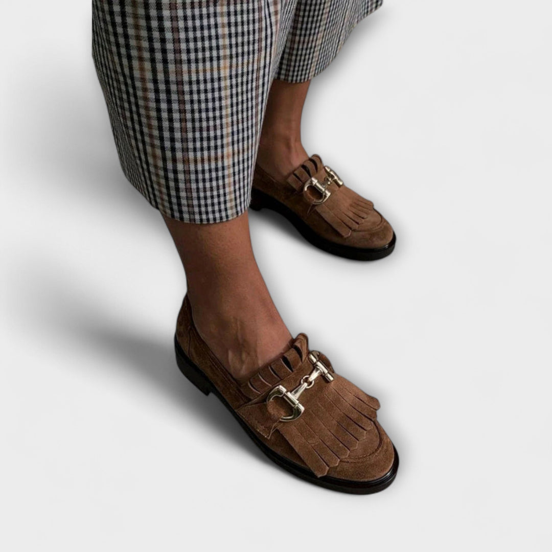 Ciara | Brown Round-Toe Loafers