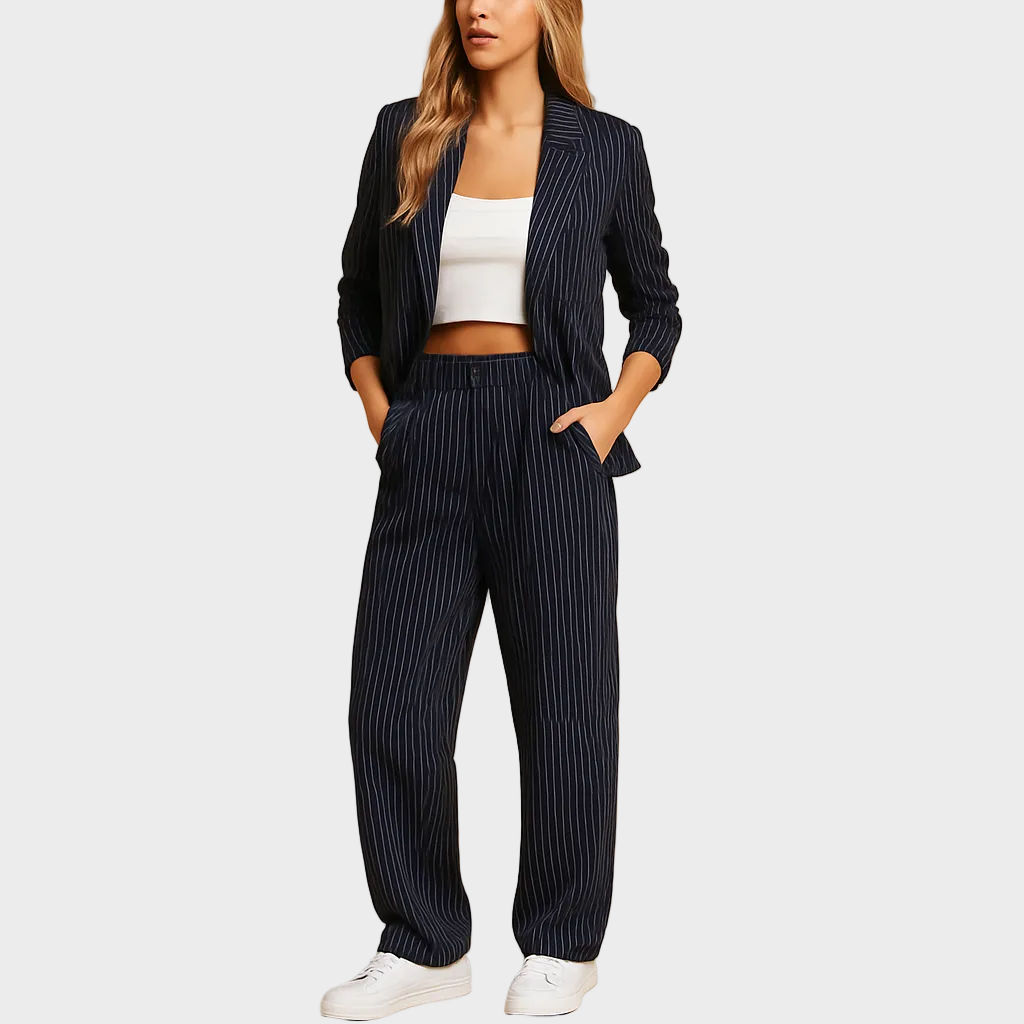 Rinach | Elegant blazer and trousers set for women