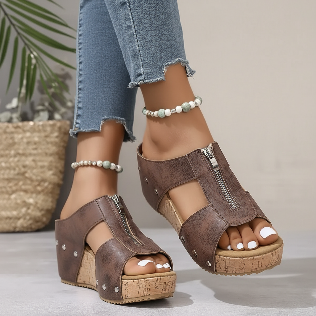 Nóirín | Stylish Wedge Sandals