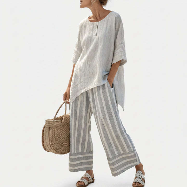 Liadain | Asymmetrical Blouse Set