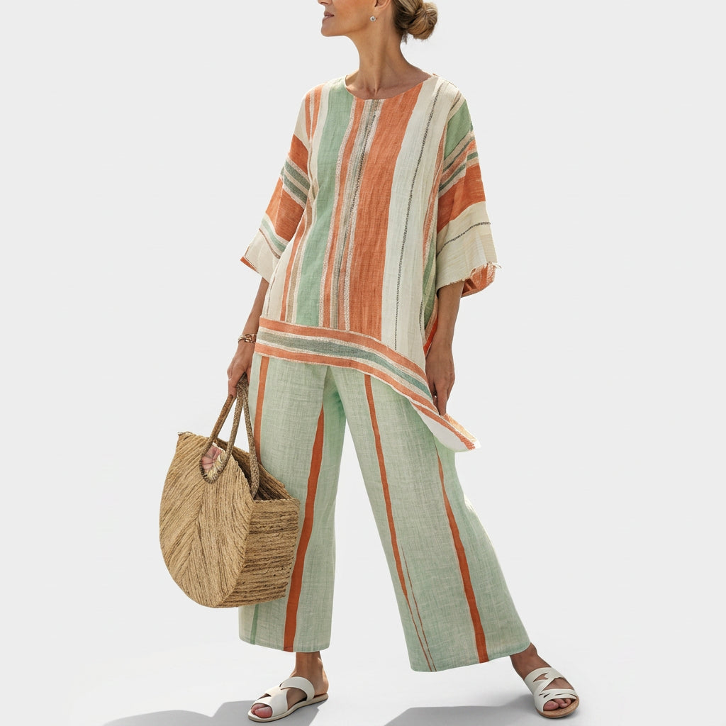 Rioghna | Striped Linen Set