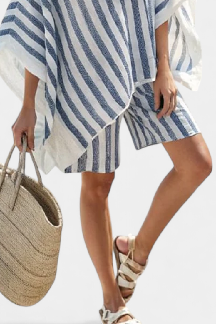 Danu | Striped Set with Top and Shorts