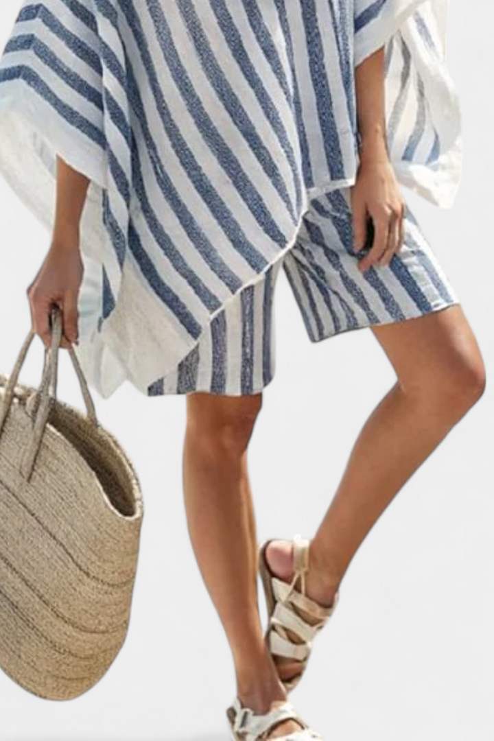Danu | Striped Set with Top and Shorts