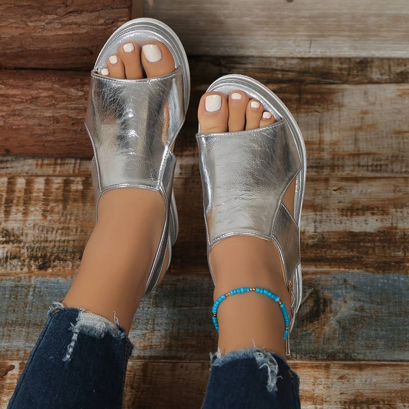 Sinead | Stylish Metallic Sandals
