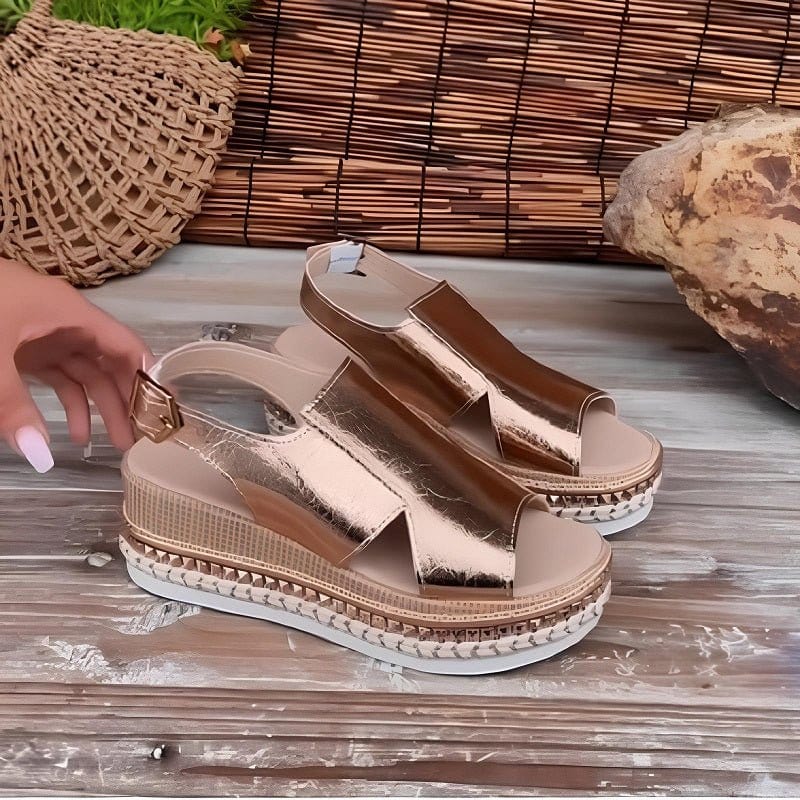 Sinead | Stylish Metallic Sandals