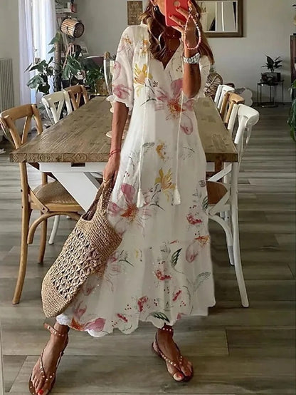 Brigid | Boho Dress with Tummy Cover