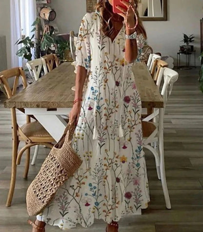 Brigid | Boho Dress with Tummy Cover